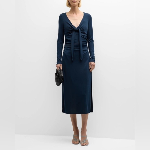 Cinq A Sept Brenna Jersey Tie Midi Dress - Picture 1 of 8